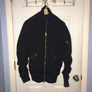 Black bomber jacket